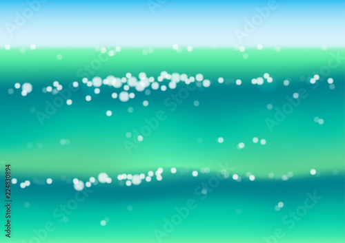 Abstract bokeh sea waves background