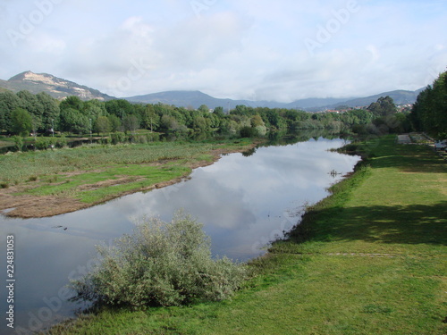 Spring natural landscape on the outskirts of the town of Ponte de Lima in Portugal. photo