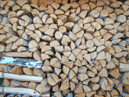 Wallpaper Mural Birch firewood Torontodigital.ca