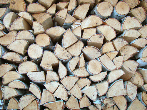 Wallpaper Mural Birch firewood Torontodigital.ca