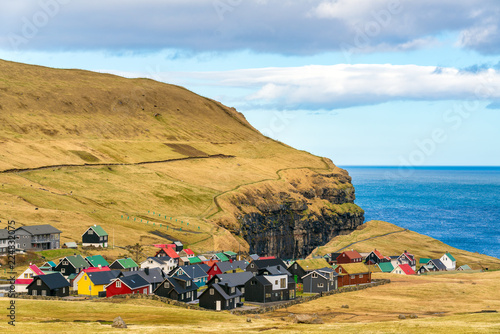 Gjogv village, Eysturoy island, the Faroe Islands. photo