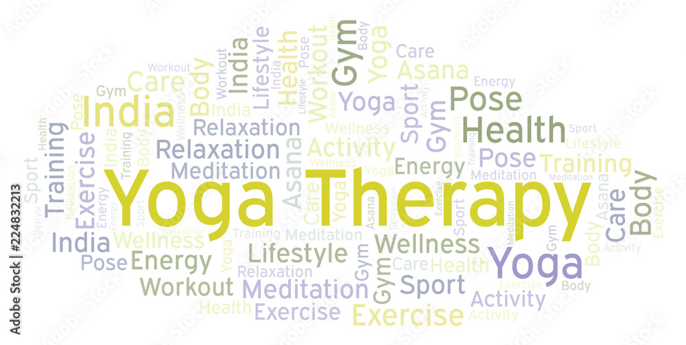 Obraz premium Yoga Therapy word cloud.