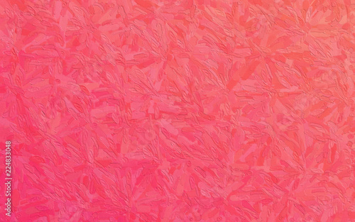 Red and pink Impasto with large brush strokes background illustration.