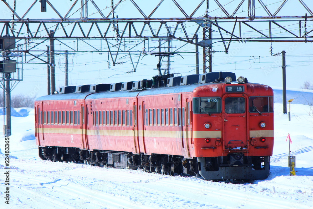 Obraz premium 滝川駅 711系