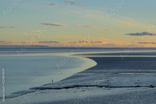 Evening sky above the bay