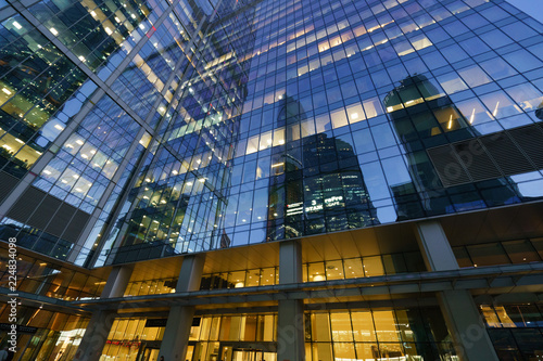 Canvas Print Moscow-City skyscrapers made of glass and metal