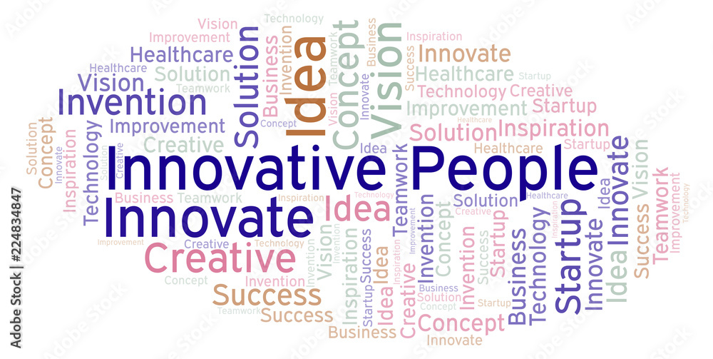 Innovative People word cloud, made with text only.