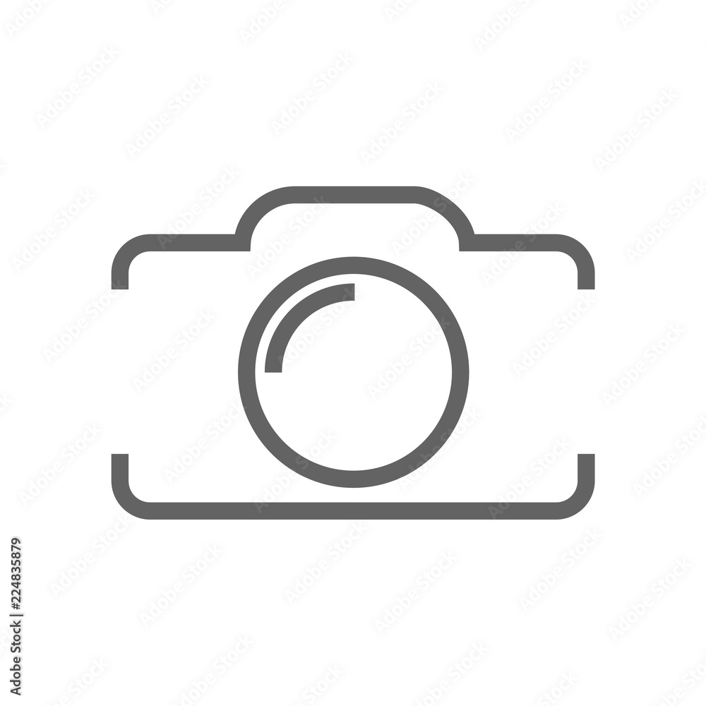 Photo camera, line icon Photo camera, line icon