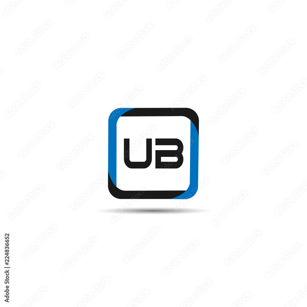 Initial Letter UB Logo Template Design Initial Letter UB Logo Template Design