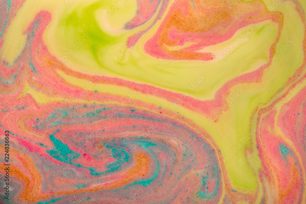 Fototapeta Creative background with abstract oil painted waves