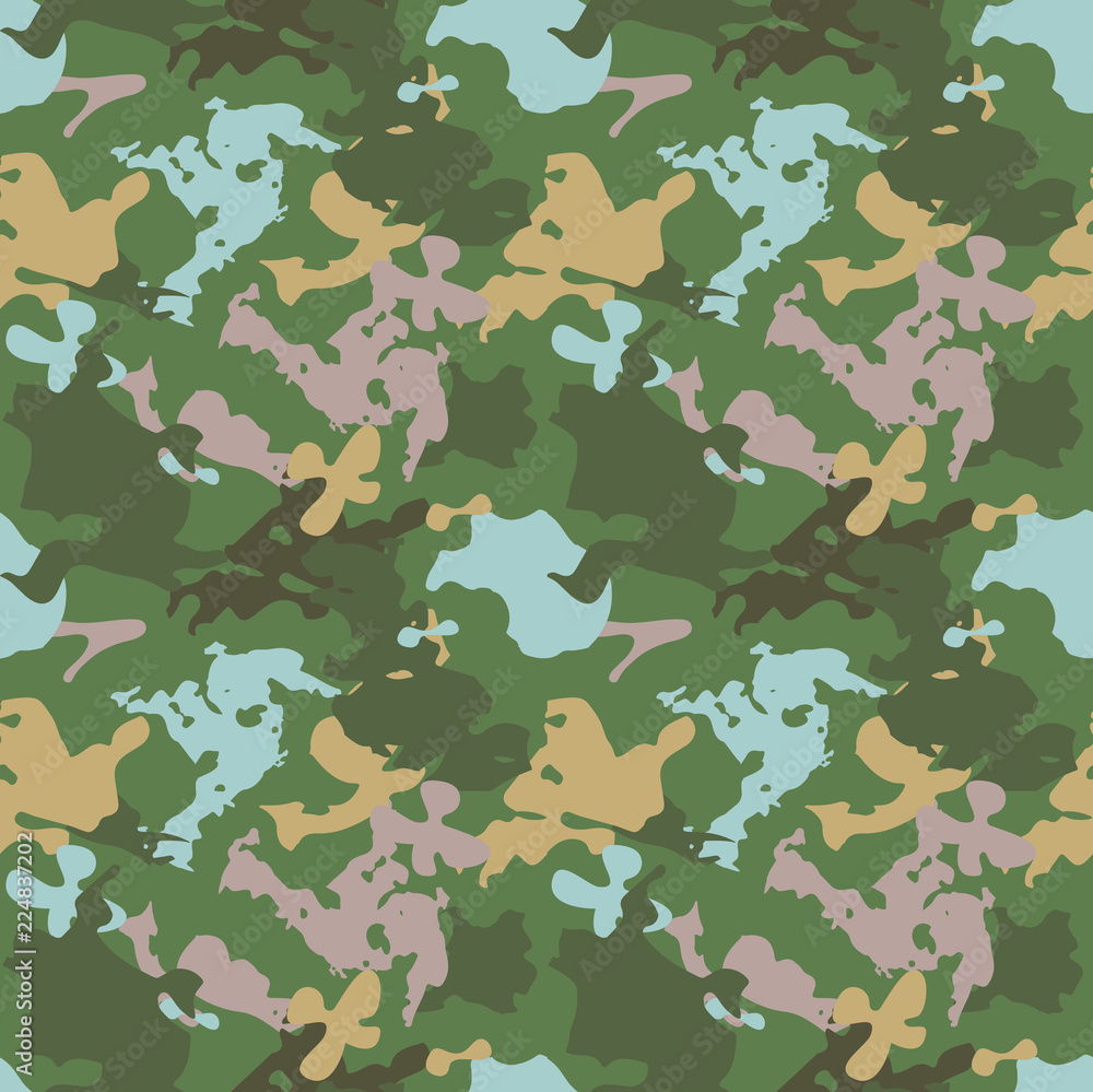 Fototapeta premium Creative camo seamless pattern