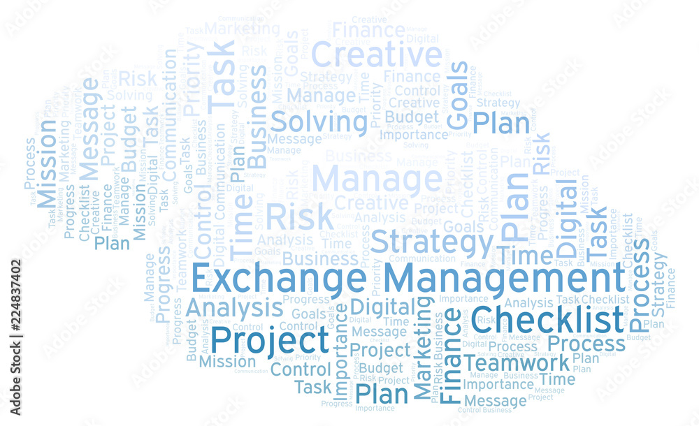 Exchange Management word cloud, made with text only. Exchange Management word cloud, made with text only.