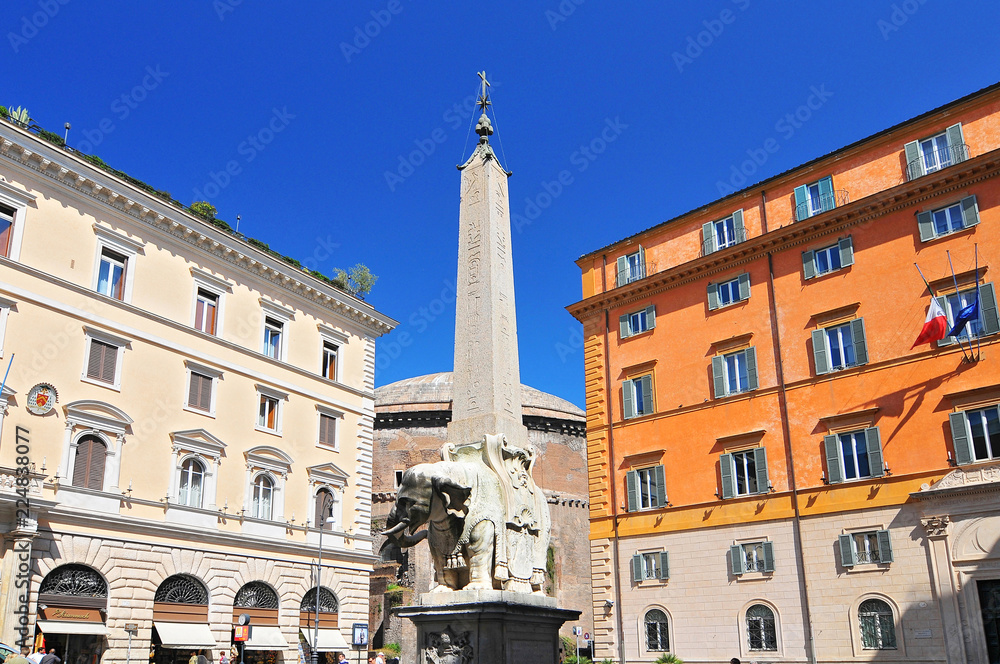 Santa Marias obelisk in Rome, Italy.