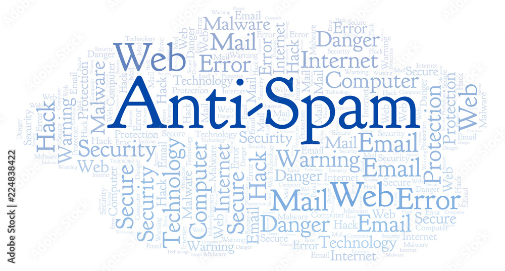 Obraz premium Anti-Spam word cloud.