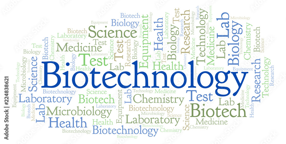 Biotechnology word cloud.