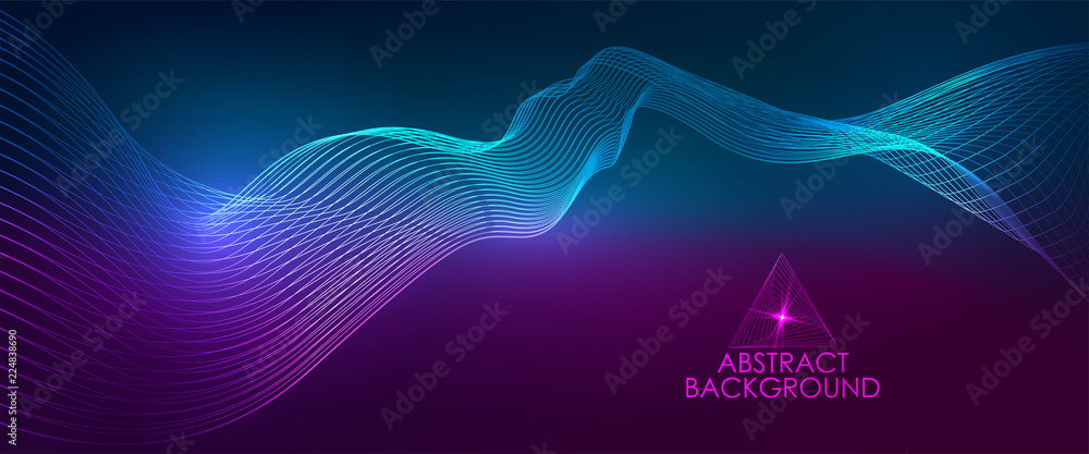 Amplitude Abstract Background with a colored dynamic waves. Abstract  soundtrack wave energy background or digital music beat tracking technology  color visualization vector illustration Stock Vector | Adobe Stock