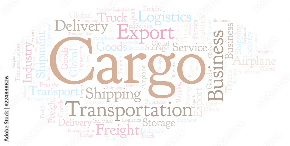 Obraz premium Cargo word cloud.