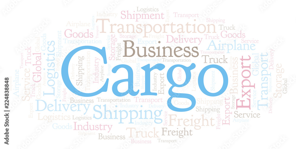Fototapeta premium Cargo word cloud.