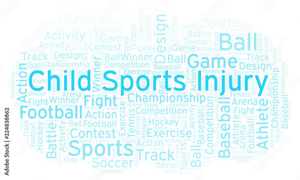 Child Sports Injury word cloud.