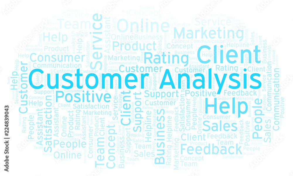 Customer Analysis word cloud. Customer Analysis word cloud.