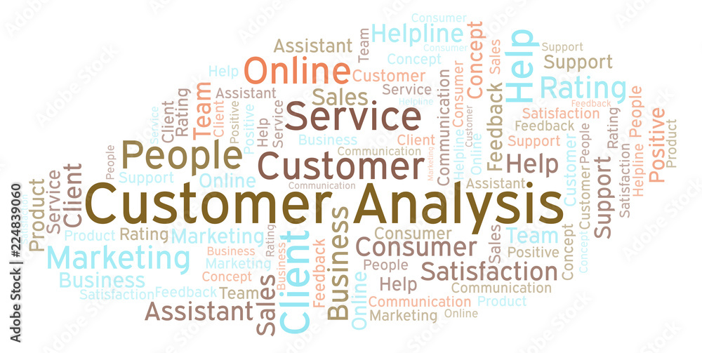 Customer Analysis word cloud. Customer Analysis word cloud.