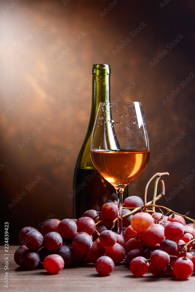 Wine and grapes .