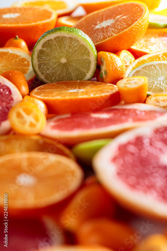 Close up of citrus fruits.