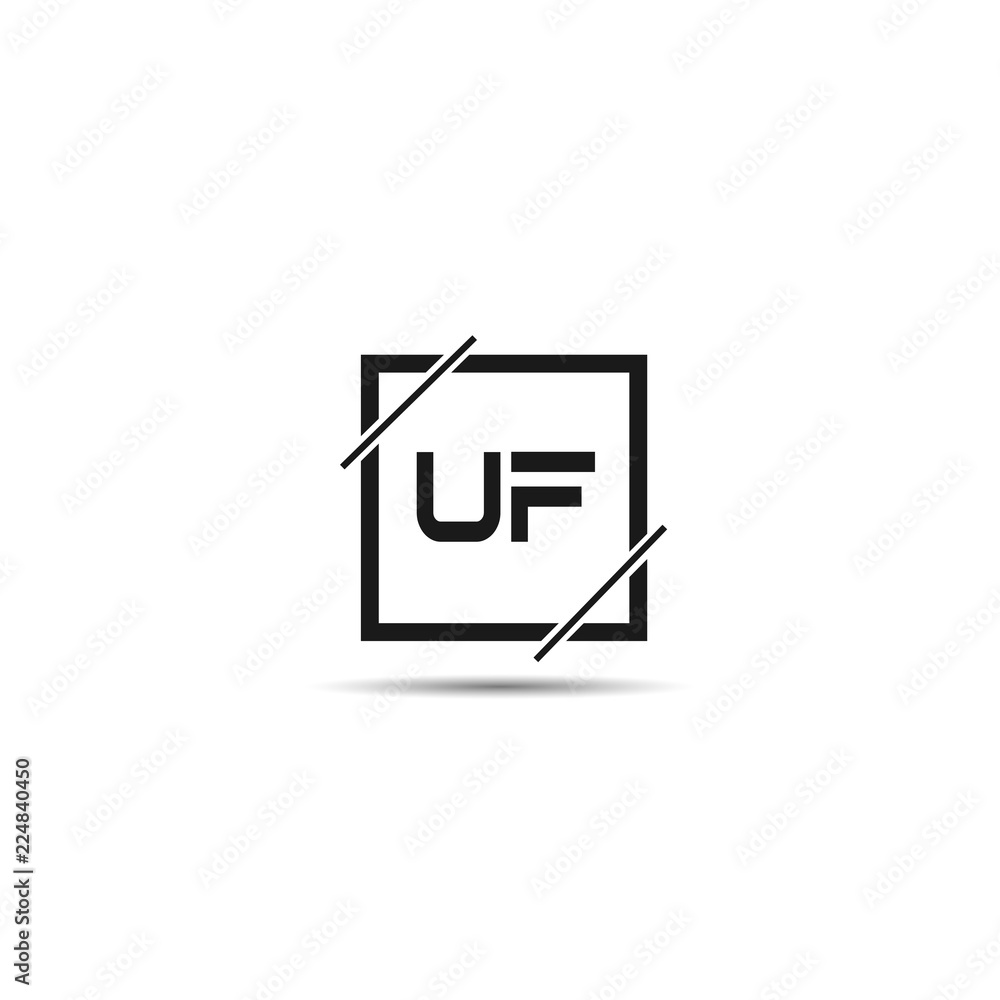 Initial Letter UF Logo Template Design Initial Letter UF Logo Template Design