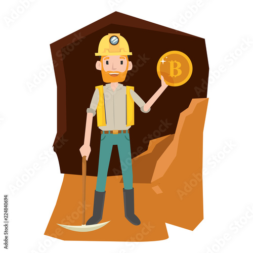 A man get gold in the cave after dig