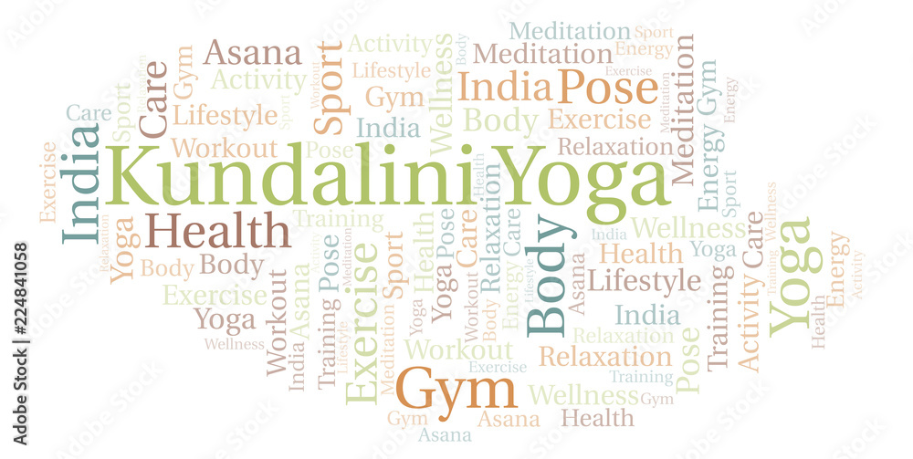 Fototapeta premium Kundalini Yoga word cloud.