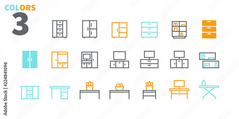 Furniture UI Pixel Perfect Well-crafted Vector Thin Line Icons Web Graphics and Apps with Editable Stroke. Simple Minimal Pictogram Part 1-3 Furniture UI Pixel Perfect Well-crafted Vector Thin Line Icons Web Graphics and Apps with Editable Stroke. Simple Minimal Pictogram Part 1-3