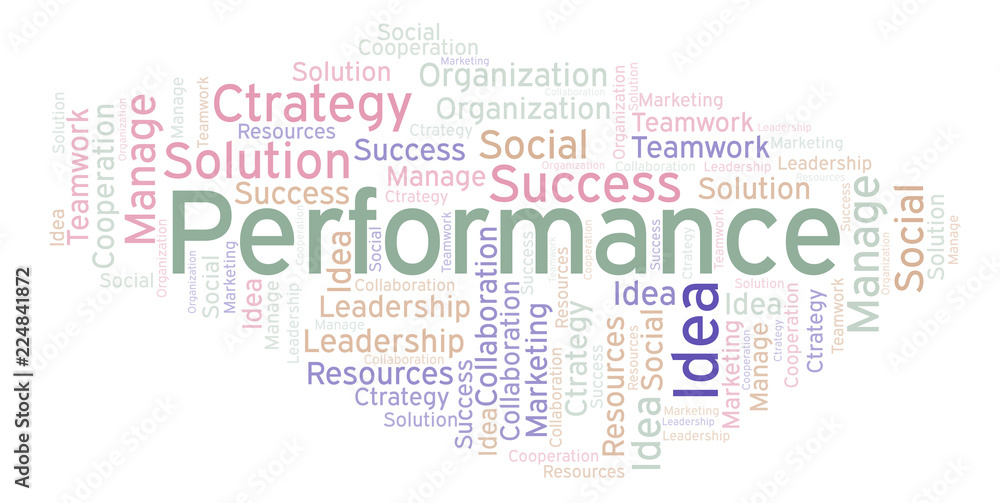 Fototapeta premium Word cloud with text Performance.