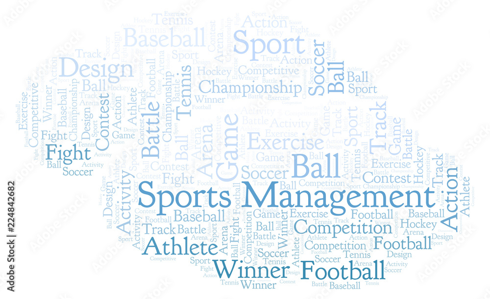 Fototapeta premium Sports Management word cloud.