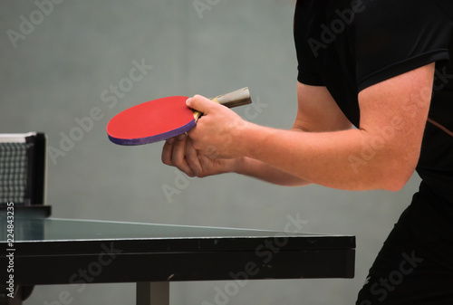 Table Tenns Player serving photo