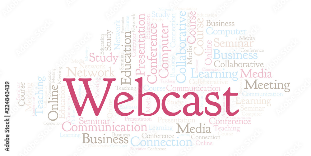 Obraz premium Word cloud with text Webcast.