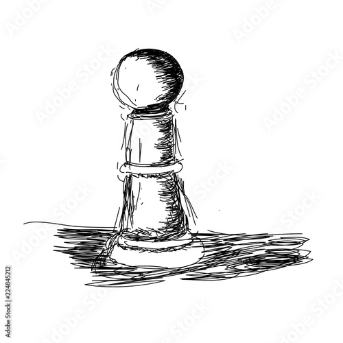 chess sketch drawing