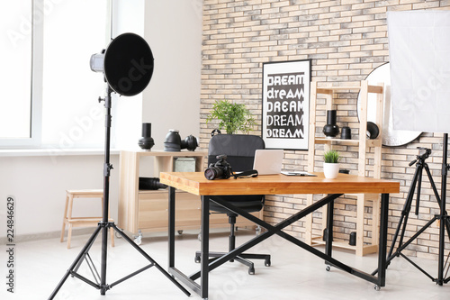 Interior of modern photo st...