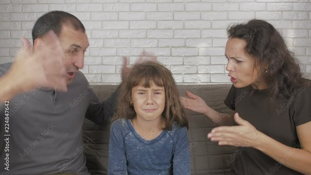 Parents scold the child. Education of a teenager. Parents scold the child. Education of a teenager.