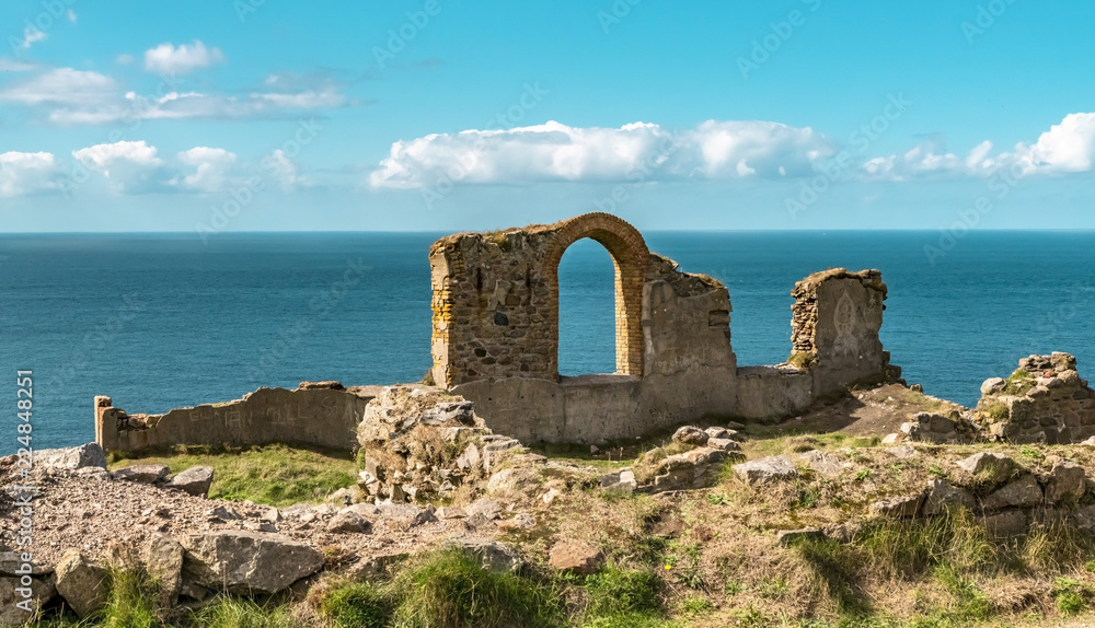 Wheal Owles was a tin mine near St Just in Cornwall, the site of a mining disaster in 1893 when twenty miners lost their lives and were drowned. Wheal Owles Mine lies on the cliffs of UK Wheal Owles was a tin mine near St Just in Cornwall, the site of a mining disaster in 1893 when twenty miners lost their lives and were drowned. Wheal Owles Mine lies on the cliffs of UK