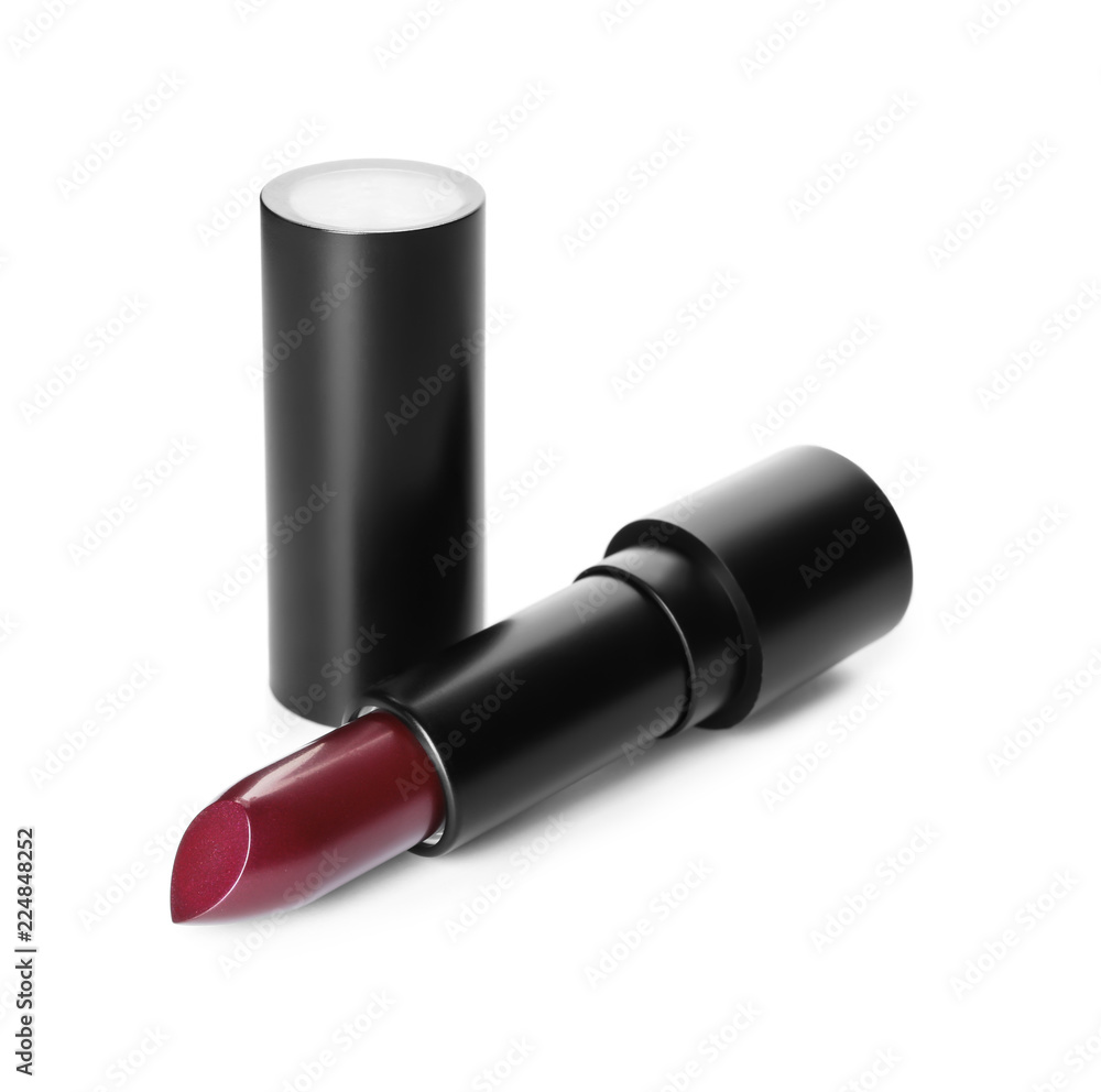 Obraz premium Bright lipstick on white background