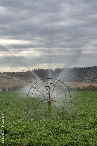 Water irrigators on farmland