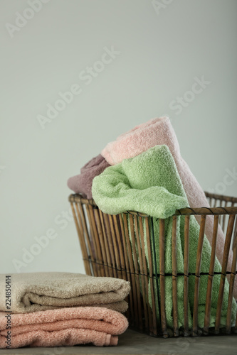 Soft pastel colored towels ...