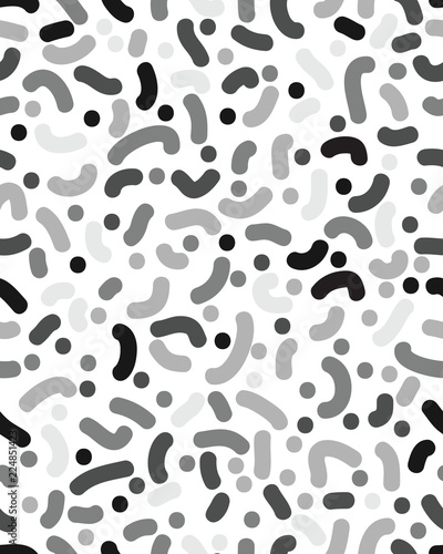 Seamless pattern with confetti on a white background