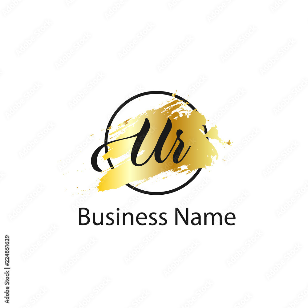 Obraz premium Initial Letter UR Logo Template Design
