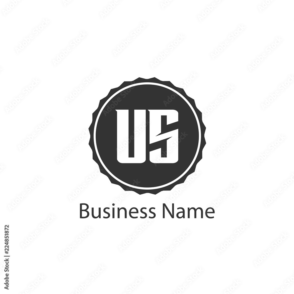 Initial Letter US Logo Template Design Initial Letter US Logo Template Design