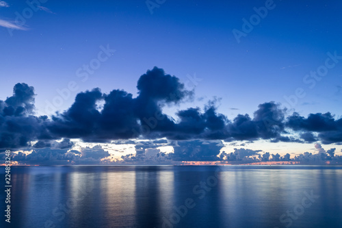 Beautiful Sunrise and sea in ishigaki island of Japan photo