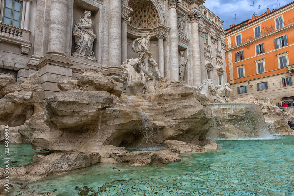 The Fontana di Trevi, Rome, Italy.
