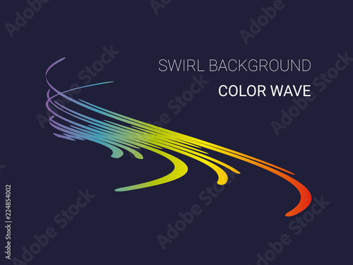 Colorful sound wave logo. Vector company emblem