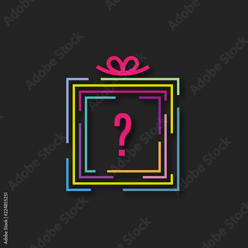 cadeau et point d'interrogation