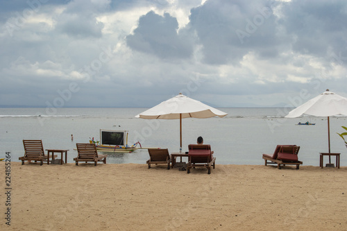 Cloudy day at the beach